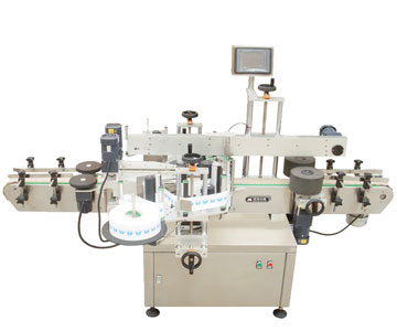 锥形瓶定位贴标签机 