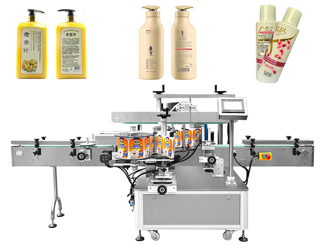 南京星火全自动双侧面贴标机设备及贴标样品展示